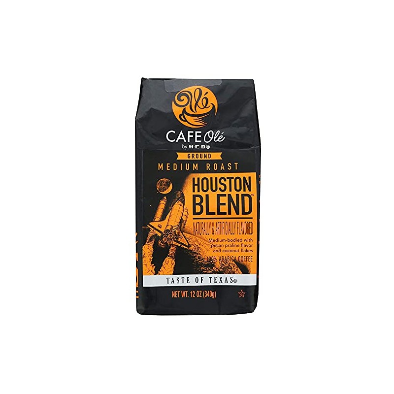Houston Blend Medium Roast Ground Coffee (pecan praline and coconut)