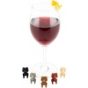 True Zoo - Marcadores de cristal para vino, abalorios de