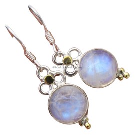 Solid 925 Sterling Silber Ohrringe für Frauen & Mädchen, Sterling Silver Mondstone Drop Dangle Ohrringe Statement Geschenk, Brautjungfer Geschenk, handgefertigtes Schmuck