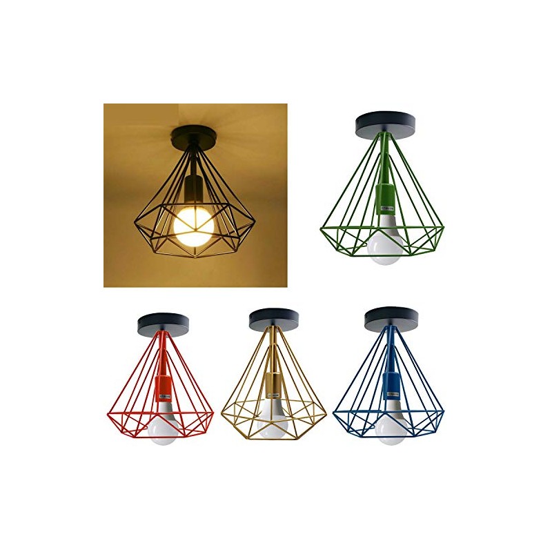 Retro Vintage Industrial Flush Mount Ceiling Light, Retro Pendant Lighting