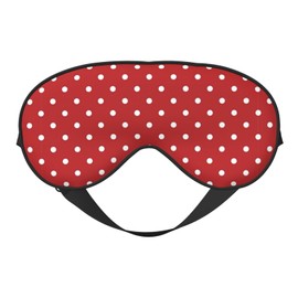 SSIMOO Big White Dot Sleep Mask-Adjustable,Breathable,Fashionable Eye Mask for A Comfortable Sleep Experience, Black