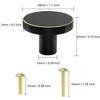 Vandicka 4 Pcs Solid Brass Knobs and Screws - Black