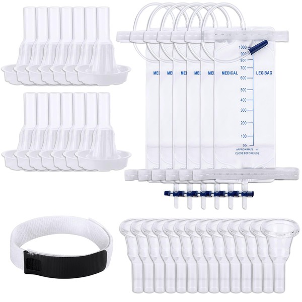 Threlaco 21 Pcs Male Condom Catheter Kits Include 14 Condom