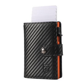 TENBST Men's Wallet with Coin Compartment and RFID Protection 63, black, Classic