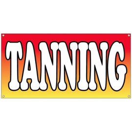 20x48 Inch TANNING Vinyl Banner Sign New - rb