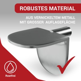 LouMaxx Angle Shelf Support 5 mm - Set of 40 Shelf Brackets Nickel-Plated Metal - Easy to Install Shelf Supports for 5 mm Holes - Shelf Holder Made in Europe