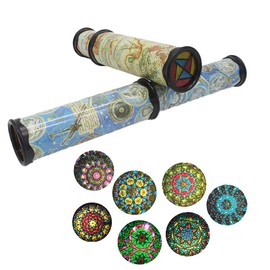 walenbily Kaleidoscope, Classic World Kaleidoscope Educational Toy Children Educational Kaleidoscopes Rotatable, Extendable for Children