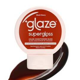 Glaze Supergloss Colour Conditioning Gloss – Hydrating Semi-Permanent Colour Hair Gloss & Shine Boost – Vegan, Cruelty-Free – 190ml - Glace Cherry