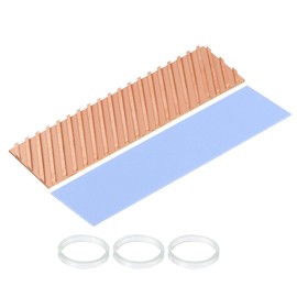 sourcing map Copper Thermal Pad Rubber Ring for M.2 SSD Module PC Laptop 1Set 70 x 20 x 2 mm