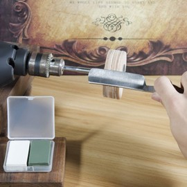 Sharpening Wheel Stropping 3" Wheel Leather Wheel Honing Wheel Leather Polishing Wheel Knife Sharpening Wheel Kit Leather Stropping Buffing Wheel Leather Strop Wheel