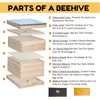 POLLIBEE 8 Frame Beehive kit, Complete Bee Hive for Beekeeper,