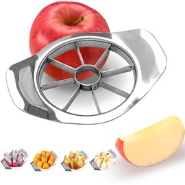 Cortador de manzana, 8 rebanadas, cortador, divisor, cuña con asa, hoja de acero inoxidable, cortador de frutas profesional, ahorro de tiempo, cortador de frutas