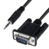 Qaoquda DB9 9 Pin Male to 3.5mm Male Plug Serial