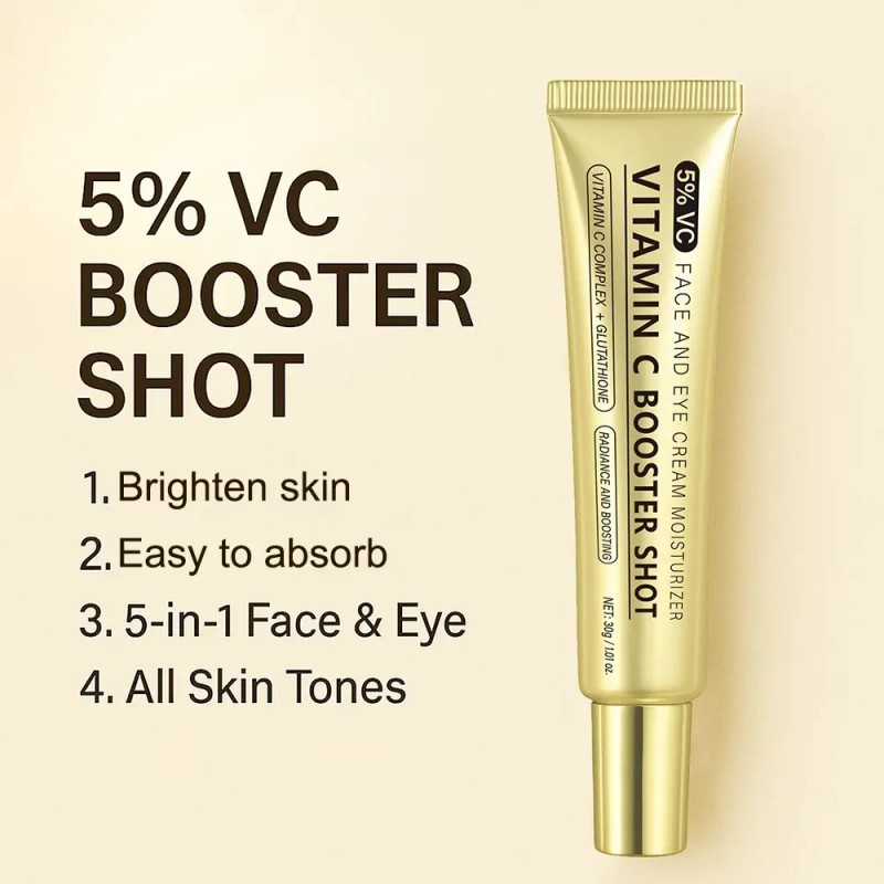 Crema Hidratante Facial Y Contorno De Ojos Vitamina C