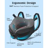 YFONG Travel Pillow for Long Flight Airplanes, Head Strap Combo