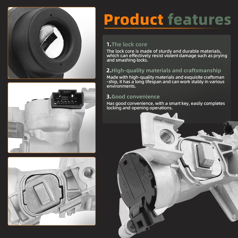 Ignition Switch Lock Assembly Compatible with 2006-2018 VW Jetta 2007-2011