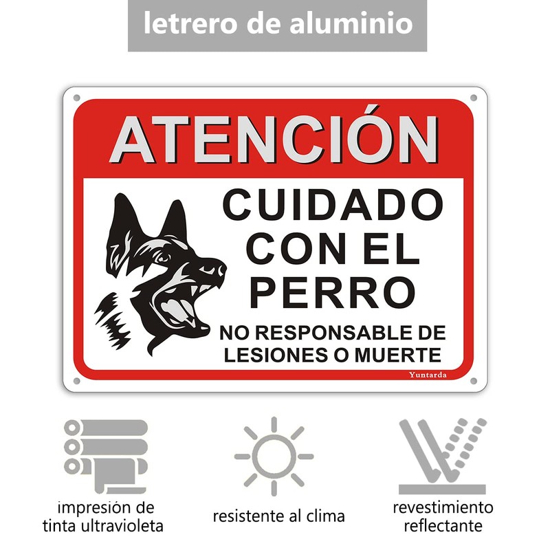 Cuidado Con El Perro 18 x 25 cm