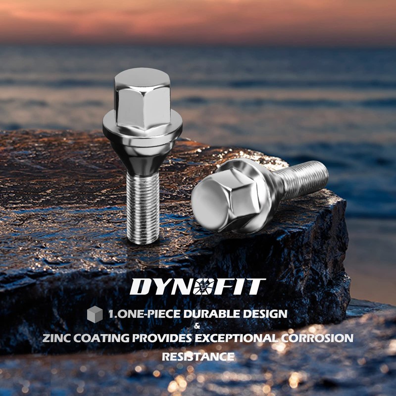 dynofit 12x1.25 OEM/Stock Wheel Lug Bolts, 20pcs ET 28mm Shank