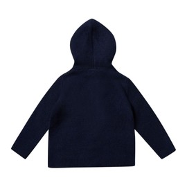 Stellou & friends 100% Cotton Hood Unisex Cardigan for Babies and Children Ages 0-6 Years Navy Blue