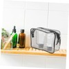 Baluue 2pcs Clear Toiletry Bag Multi Functional Large Capacity Transparent