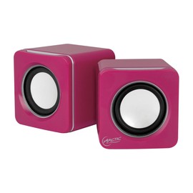 ARCTIC S111 M - Mobiles Mini-Soundsystem, Mini Speaker mit überzeugender Klangqualität für Smartphone, Tablet oder Laptop, bis zu 12h Akkulaufzeit, kraftvolle Bässe und kompaktes Design - Pink