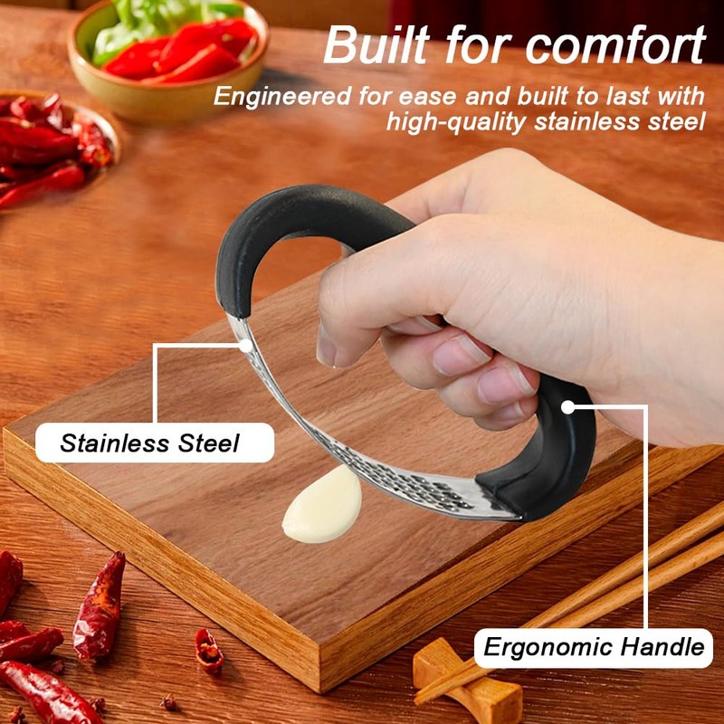 Armo® Garlic Press Garlic Crusher Kitchen Stainless Steel Garlic Rocker