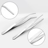 Gebogene Pinzette, Stumpfe Pinzette, 4 Stück 14 cm Precision Tweezers