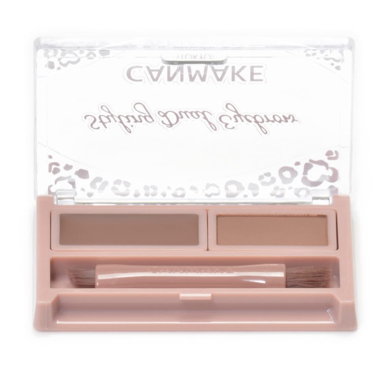 Canmake Styling Dual Eyebrow 02 Warm Brown Wax Base x