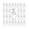 QLEUIFT Curtain Hooks for Rails, Curtain Gliders for Inner Rails,