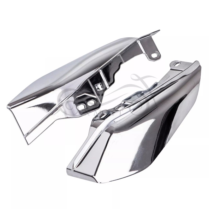 Unbranded Chrome Mid-Frame Air Deflector Heat Shield For Harley Ultra