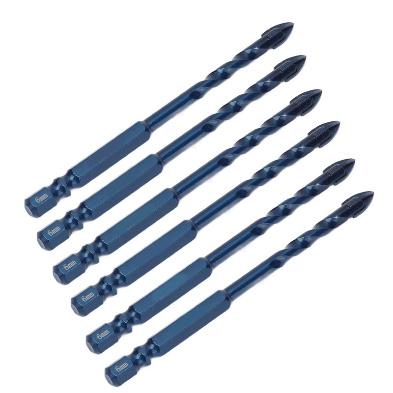 10Pcs Cross Spearhead Drill Bit Carbide Bits with 1/4in Hex