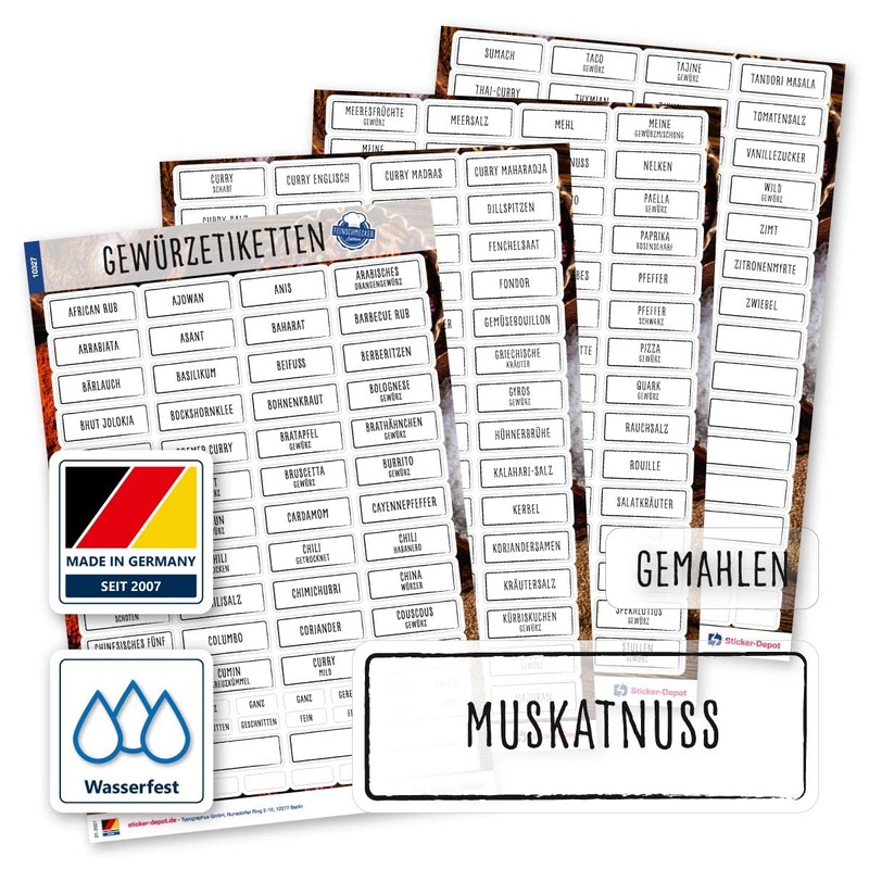 Spice Labels Feinschmer Edition 2019 – 117 Spice Stickers, Flour