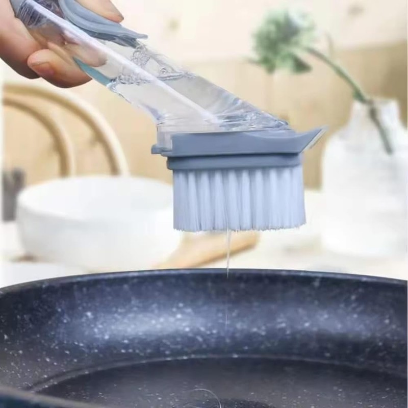 D&S* MART Soap Dispensing Dish Brush, Kitchen Brush for Pot