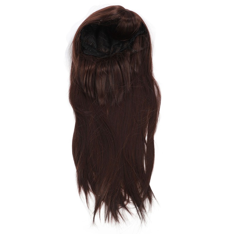 Brown Wig Fashionable Heat Resistant Soft Long Straight Layered Synthetic