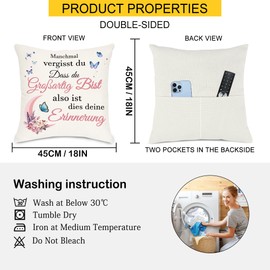 Lightzz Gifts for Women, Friendship Inspiration Gifts, 45 x 45 cm Cushion Cover with Pockets, Gift for Best Friends, Girls, Sister, Colleagues