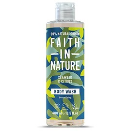 Faith In Nature Natural Seaweed and Citrus Tree Body Wash, Detoxifying, Vegan and Cruelty Free, No SLS or Parabens, 400 ml