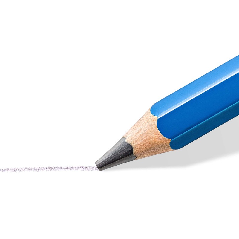 STAEDTLER 100J-2B Jumbo Mars Lumograph Jumbo Pencils, Hexagonal Shape, High