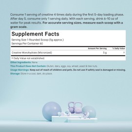 DEAL SUPPLEMENT Instant Creatine Monohydrate Powder, 5g Per Serving – 60 Servings | Micronized, Unflavored, Fast Absorbing Formula | Filler Free, Non-GMO, Keto Friendly, Vegan