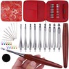 Interchangeable Ergonomic Crochet Hooks Set Inline Beginner Crochet Needles Kit