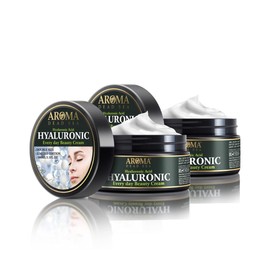 AROMA DEAD SEA Hyaluronic Acid Face Cream - Anti Aging Cream, Day & Night Facial Moisturizer for Face, Anti Wrinkle & Hydrating Face Moisturizer - 3.4 fl.oz (Hyaluronic Acid Face Cream Pack of 2)