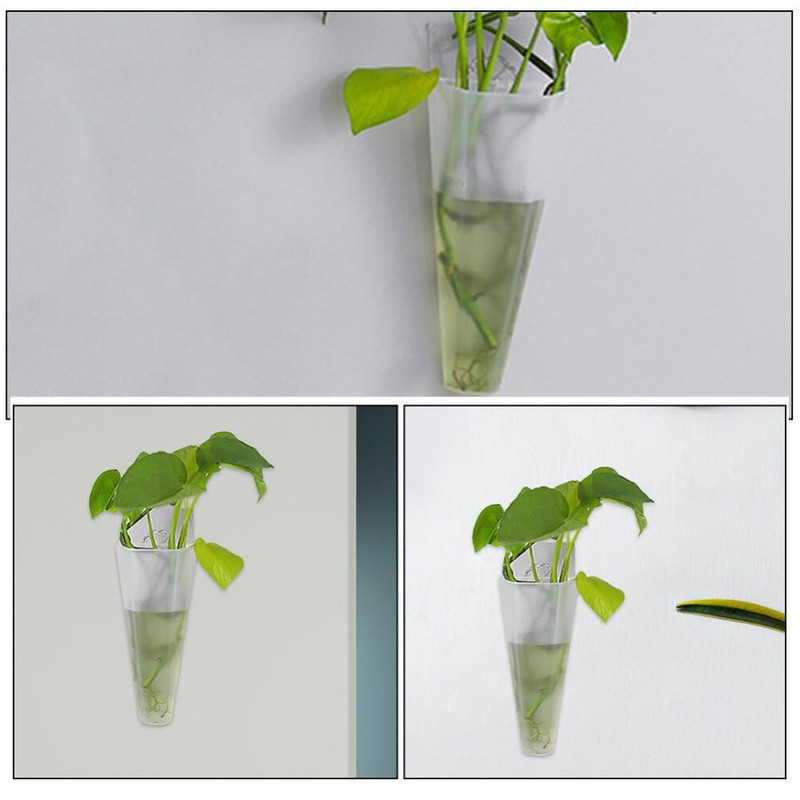 Toddmomy 2pcs Wall Mounted Plant Terrariums Cone Shaped Hanging Planter