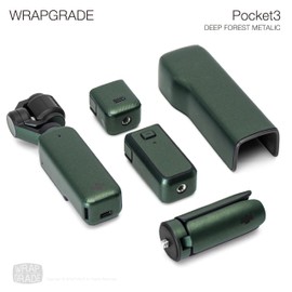 WRAPGRADE Skin Stickers Compatible with DJI Osmo Pocket 3 Decal (DEEP Forest Metalic)