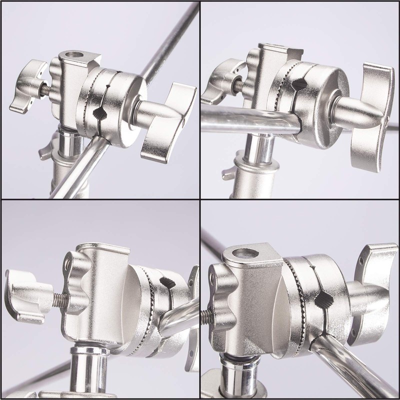 BOLLUMA Swivel Grip Head Clamp Mounting Adapter for Light Stand,