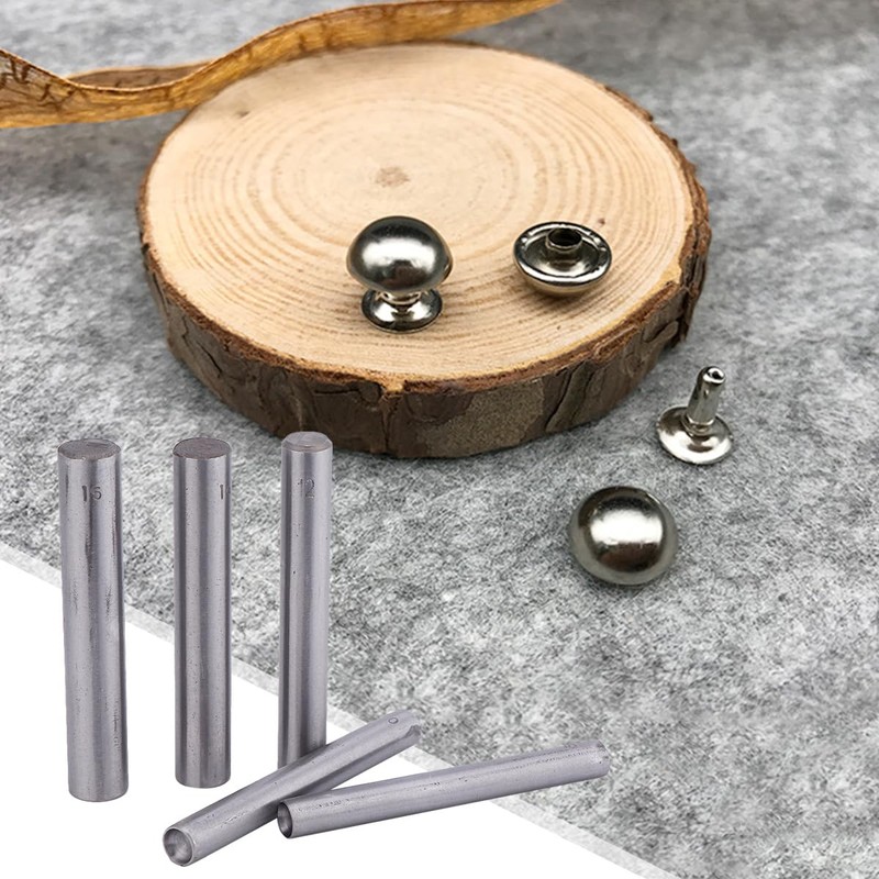 Housoutil Mushroom Rivet Setting Tool, 9PCS Solid Rivet Punch, Rivet