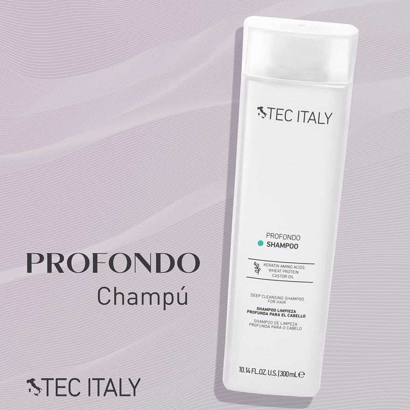 TEC ITALY Profondo Shampoo Cuidado y Limpieza Profunda del Cabello