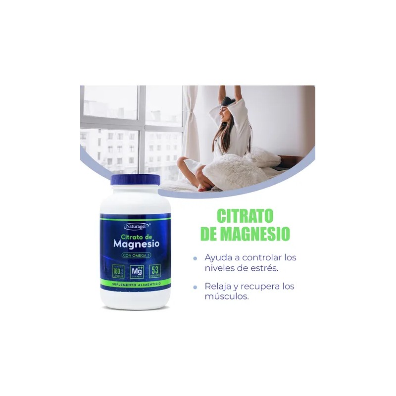 Citrato De Magnesio + Omega 3 | 160 Cápsulas |