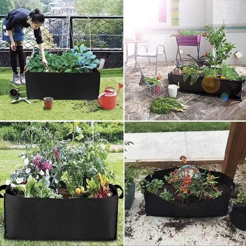 TOOPONE Fabric Garden Bed, 3 x 6 Feet, 8 Grid