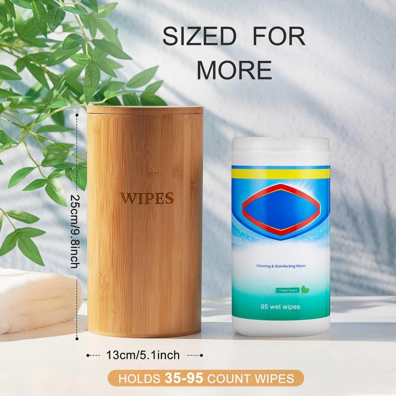 Refillable Wet Wipes Dispenser Disinfecting Wipe Container with Magnetic Lid