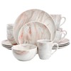 Elama Fine Marble 16 Piece Porcelain Dinnerware Set, Tableware Set,