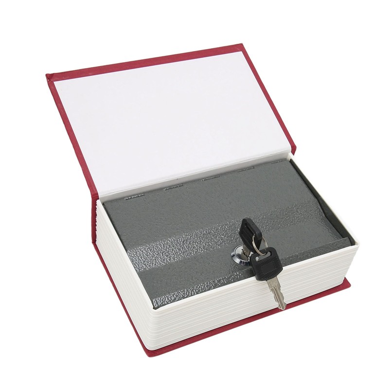 Book Safe Storage Box with Keys Stainless Steel Secret Hidden